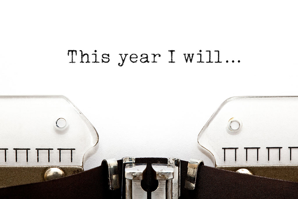 This Year I Will Typewriter Concept