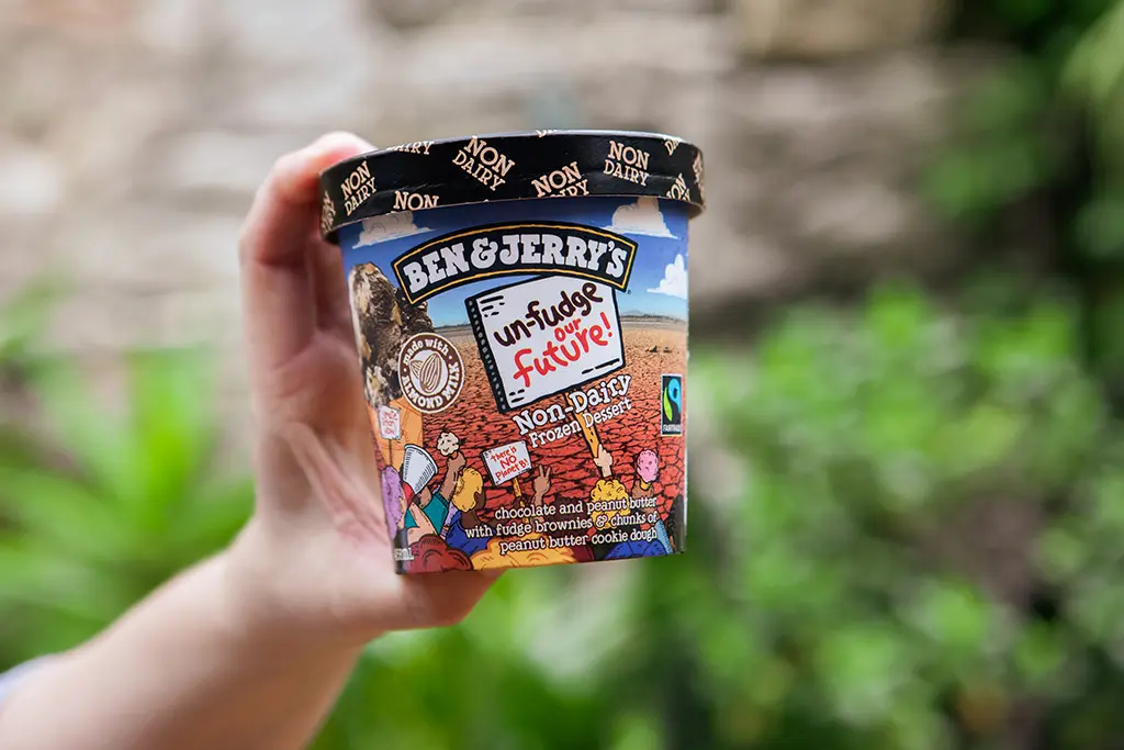 Ben Jerry's Unfudge Our Future Dairy Free Icecream Climate Change