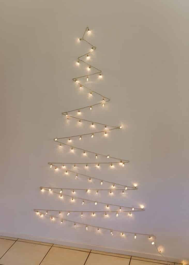 Fairy Lights On Christmas Tree 