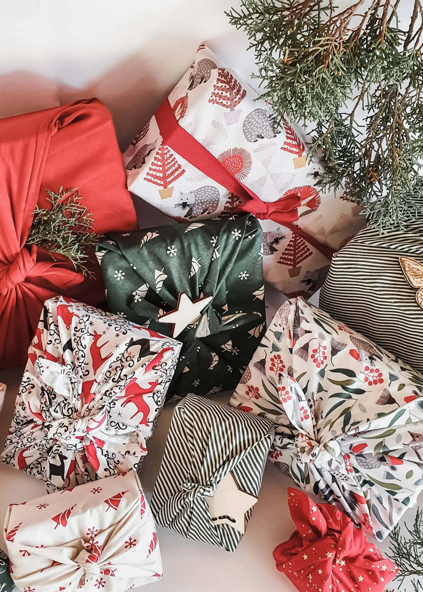 Reusable Eco Christmas Wrapping Fabric