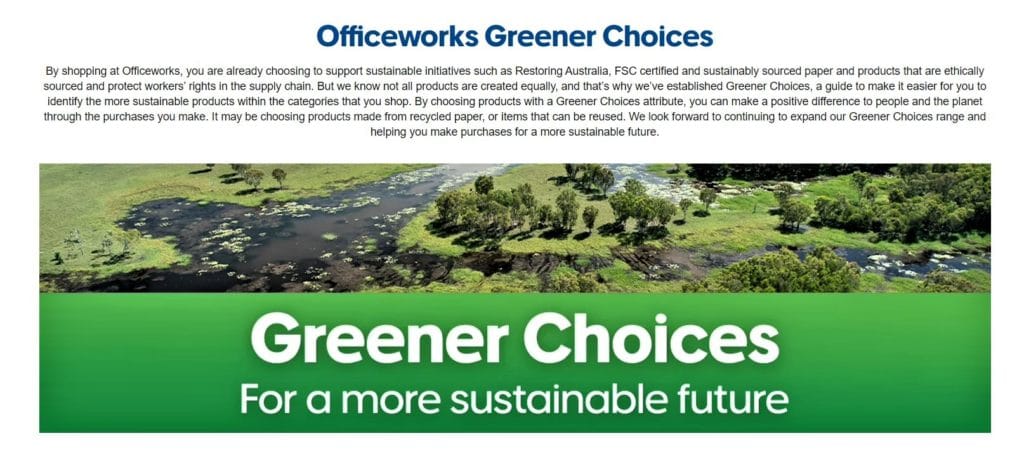 Officeworks Green Choices